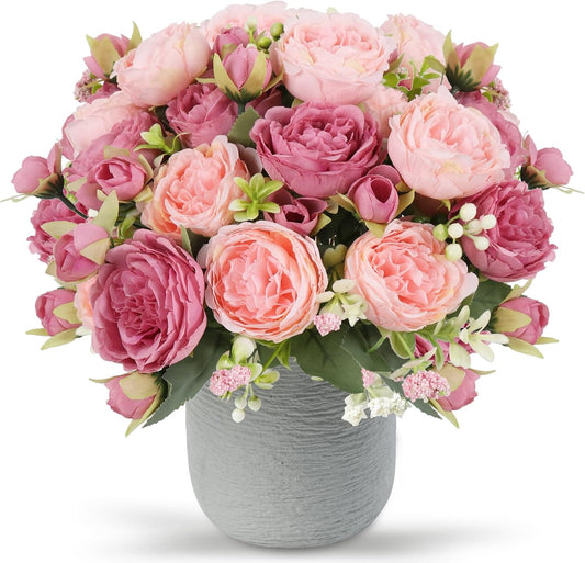 Lifelike Artificial Peonies Silk Pink Home Decor Assortment