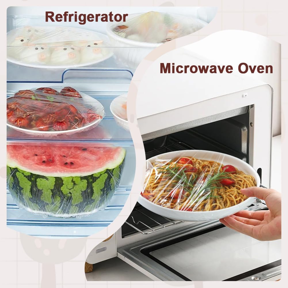 200 Pcs Fresh Keeping Bags - Reusable Elastic Food Storage Covers for Bowls and Plates