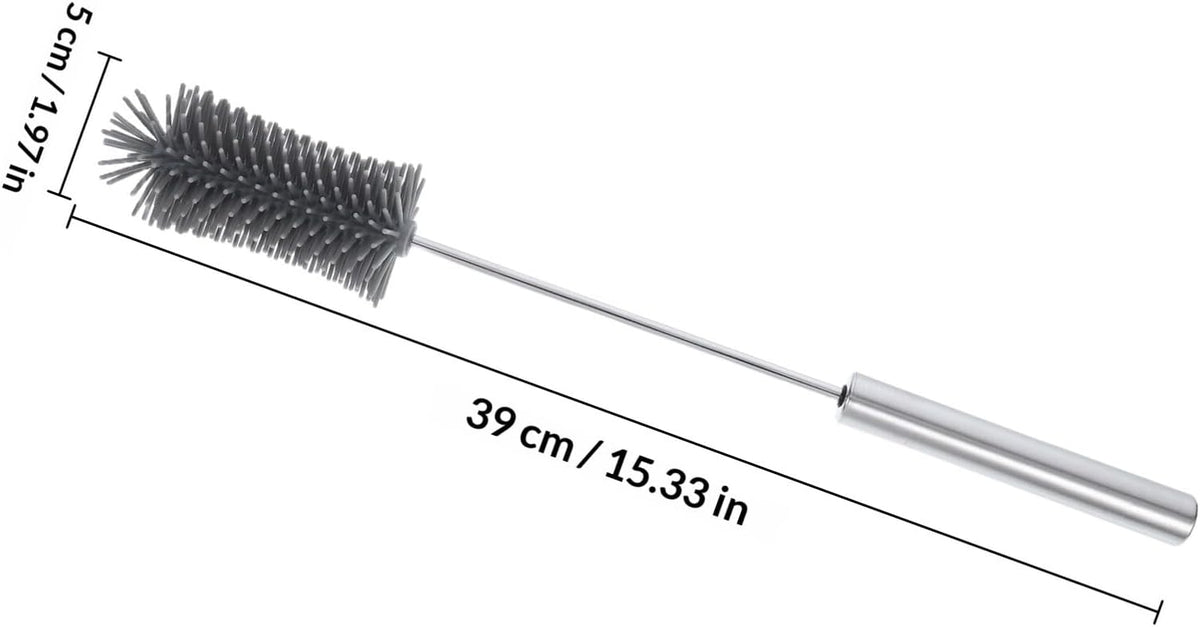 Semi Automatic Rotating Bottle Cleaning Brush with Long Handle Silicone Scrubber