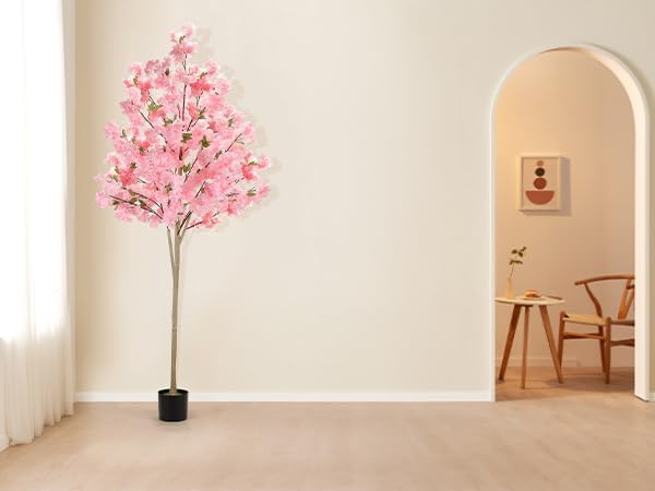 Stylish Artificial Cherry Blossom Pink Home Decor Kit