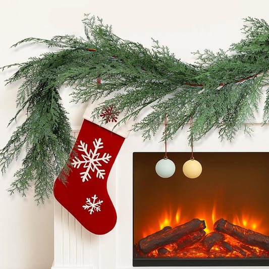 Modern Artificial Cedar Garland Real Indoor Decor Statement
