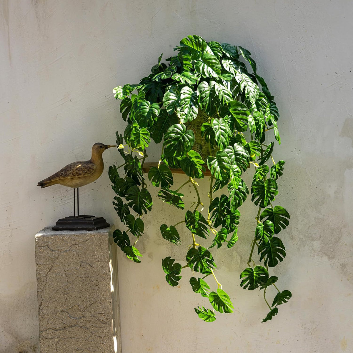 Decorative Artificial Hanging Monstera Resistant Indoor Decor Set