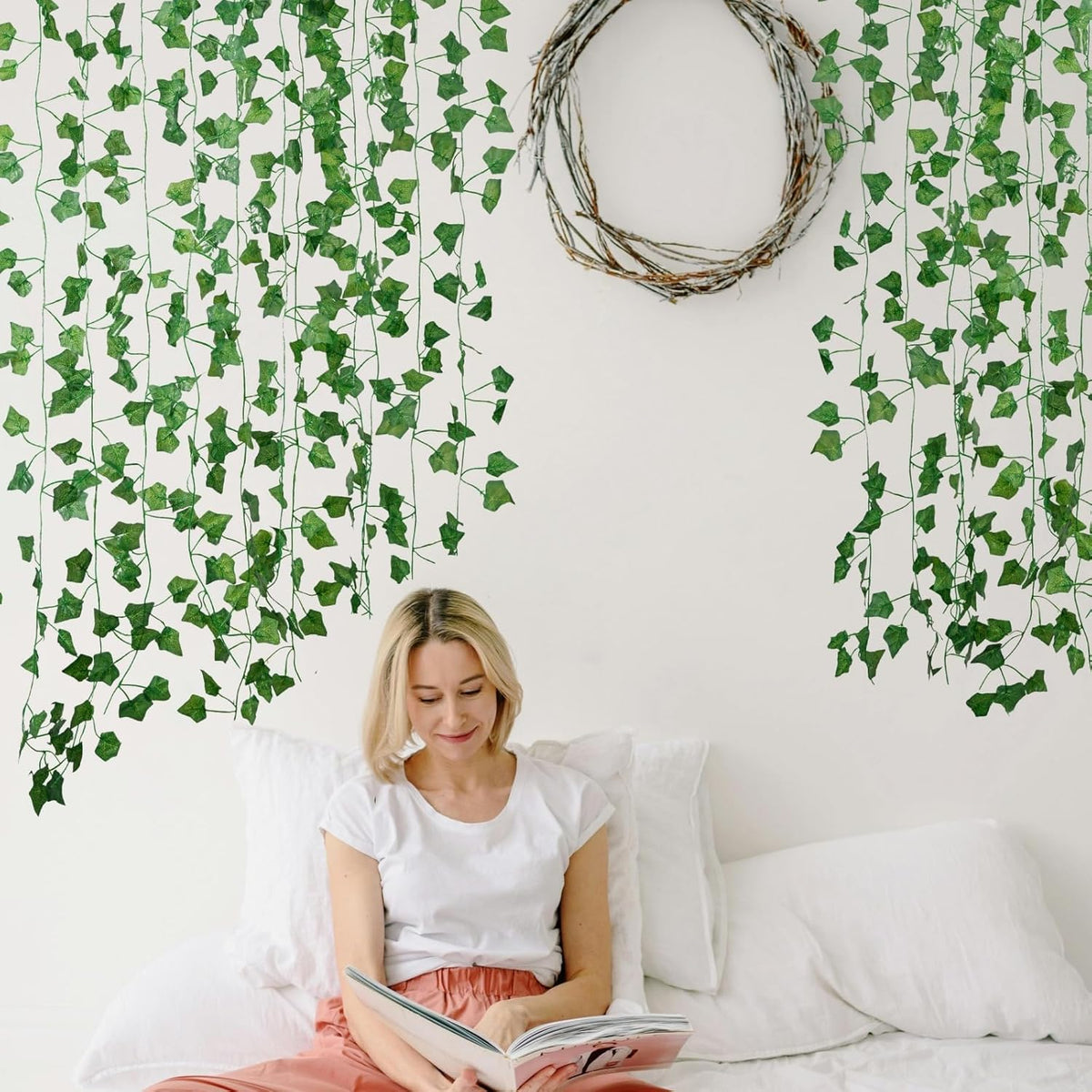 Serene Fake Vines Room Aesthetic Indoor Decor Display