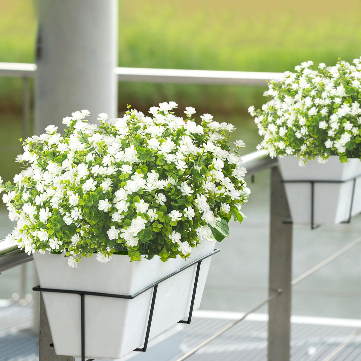 Seasonal Bundles White Faux UV Home Decor Arrangement