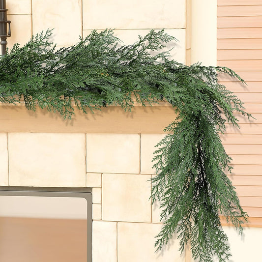 Modern Artificial Cedar Garland Real Indoor Decor Statement