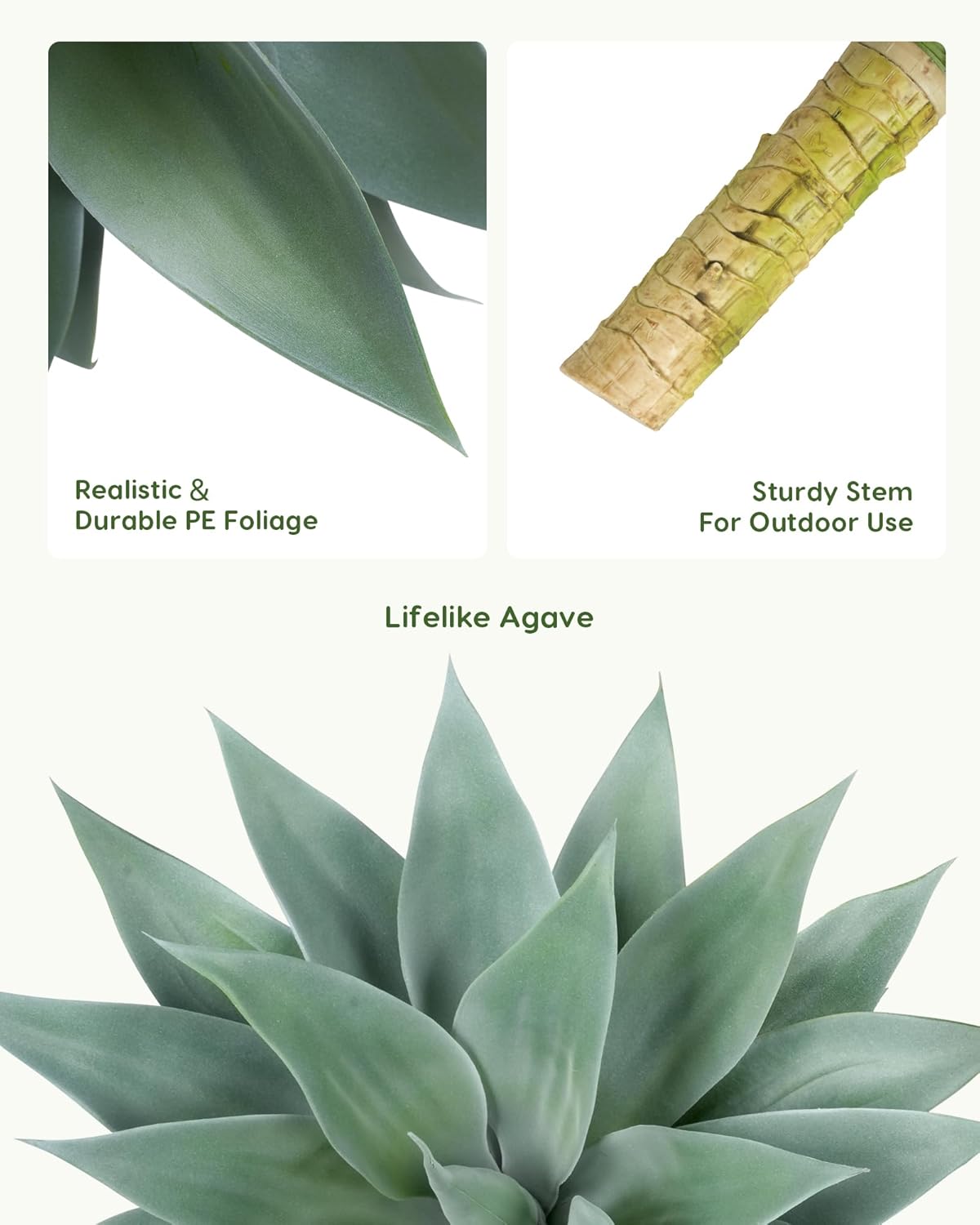 Botanical Artificial Blue Agave Plant Home Decor Arrangement